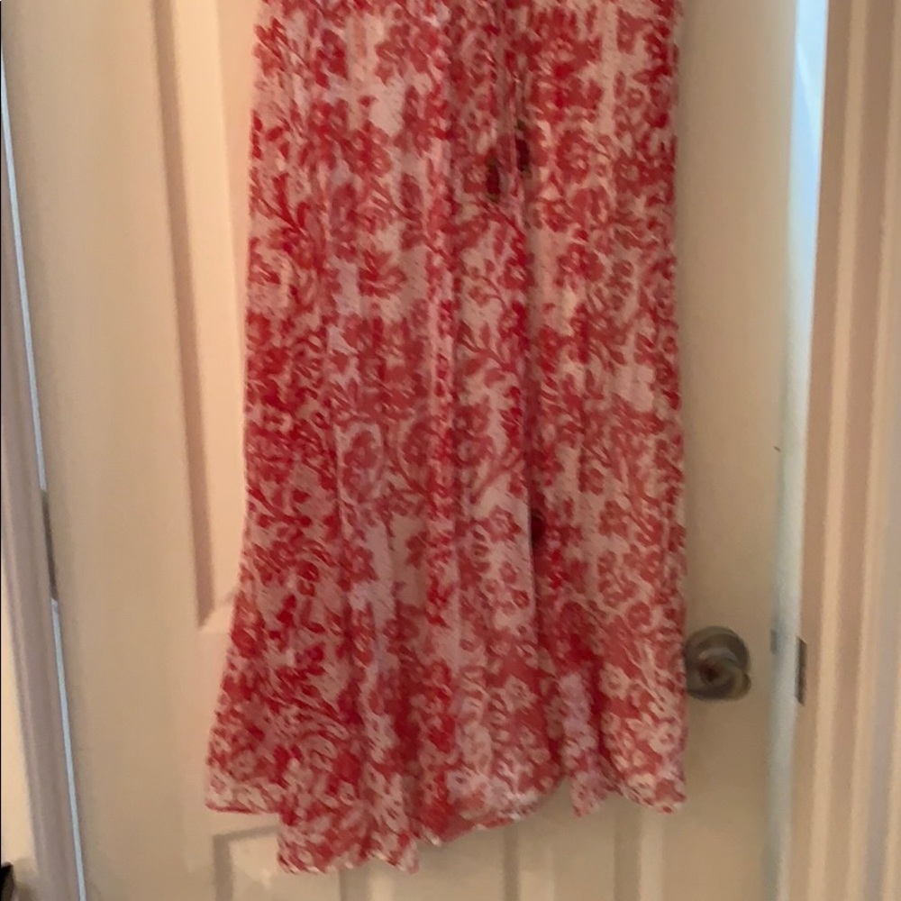 Red and cream Laundry dress